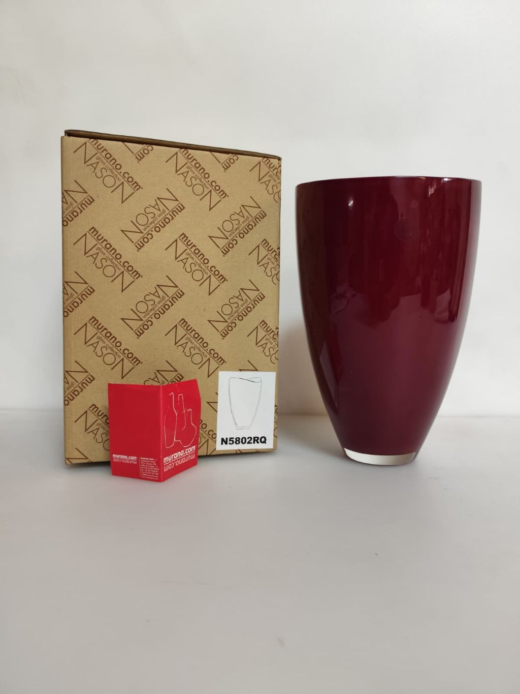 Vaso largo di MURANO DA COLLEZIONE  V.NASON MOD.SOL  N5802 RQ